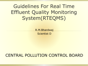 Guidelines For Real Time Effluent Quality Monitoring System
