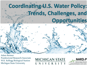 Coordinating US Water Policy: Trends, Challenges, and Opportunities
