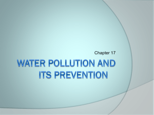 Ch 17. Water, pollution and its prevention