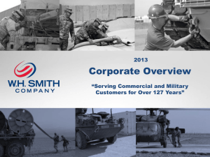 W.H. Smith - Corporate Overview - National Guard Association of the