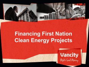 Financing First Nation Clean Energy Projects