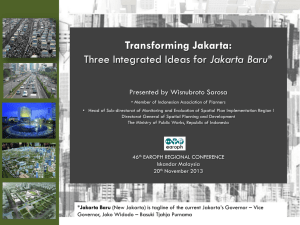 Three Integrated Ideas for Jakarta Baru