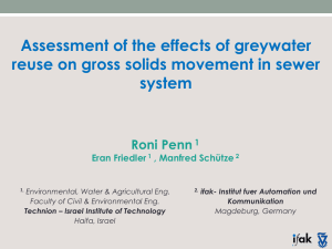 Assessment of the effects of greywater reuse on gross solids