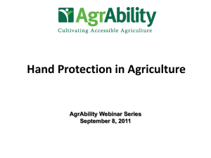 Hand protection in agriculture