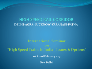 high speed rail corridor (delhi-agra-lucknow-varanasi