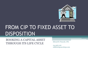 Accounting for Capital Assets