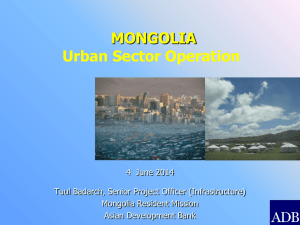 MONGOLIA Urban Sector Operation