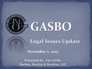 Legal Issues Update - Georgia Association of School Business