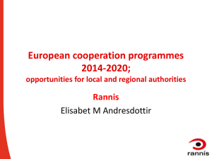 European cooperation programmes 2014-2020
