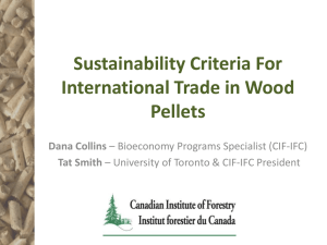 Task 43: Sustainability Criteria For International Trade in Wood Pellets