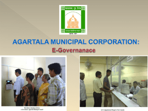 e-Pourasabha Presentation - Agartala Municipality Corporation