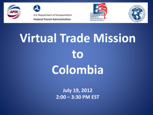 VTM to Colombia 2012 - American Public Transportation Association