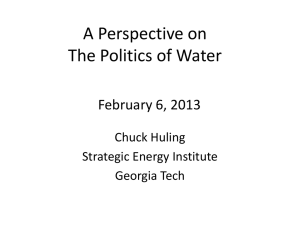 A Perspective on The Politics of Water