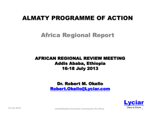 Africa Regional Report - United Nations Economic Commission for