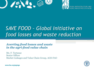Global Initiative on food losses and waste reduction