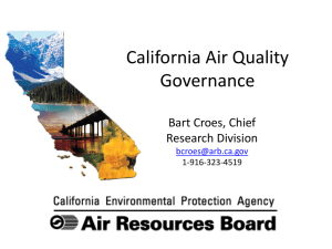 California Air Quality: Governance - B. Croes