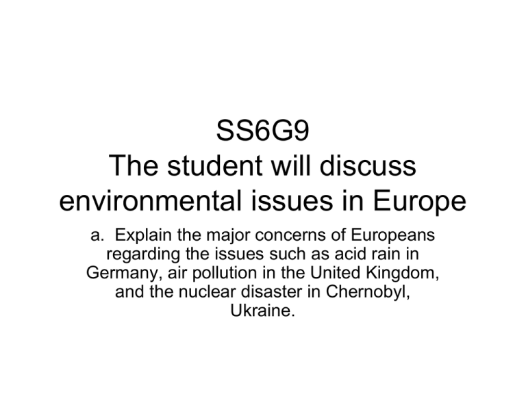 Environmental Issues Of Europe