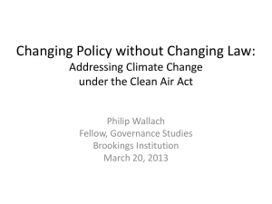 Changing Policy without Changing Law: Addressing Climate