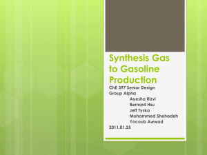 Methanol to Gasoline Production 1st presentation