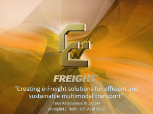 Creating solutions for the e-Freight areas of information exchange