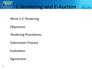 Use of E-Tendering and E-Auction System by The Water and