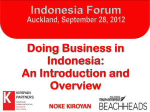 Doing Business in Indonesia - Asia New Zealand Foundation