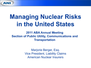 Managing Nuclear Risks in the United States Marjorie Berger