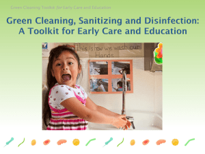 Green Cleaning, Sanitizing and Disinfection