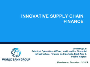 3. Innovative Supply Chain Finance: Jinchang Lai Principal