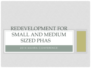 Redevelopment for Small and Medium Sized PHAs