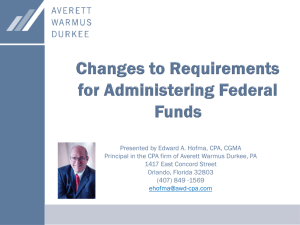 Changes to Audit Requirements