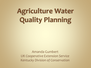 Agriculture Water Quality Planning