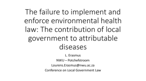 The failure to implement and enforce environmental health law: The