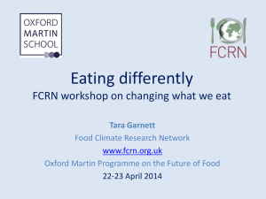 Eating differently - FCRN workshop on changing what we eat