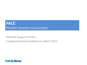 PACE Property Assessed Clean Energy