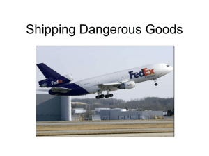 Shipping Dangerous Goods Powerpoint