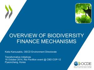 Overview of biodiversity finance mechanisms