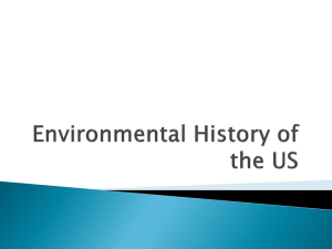 Environmental History of the US