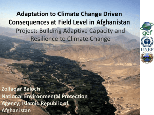 Building adaptive capacity and resilience to climate change in
