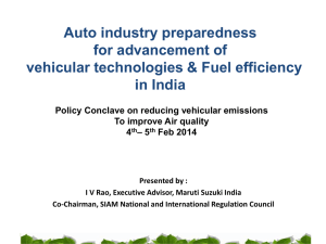 Auto Industry Preparedness - I V Rao