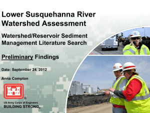Watershed/Reservoir Sediment Management Literature Search