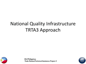 TRTA3 approach to NQI - Trade Related Technical Assistance