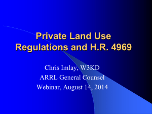 Private Land Use Regulations and HR 4969