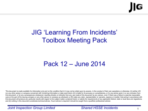JIG LFI Toolbox Pack 12 - Joint Inspection Group