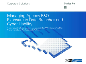 Managing Agency E&O Exposure to Data Breaches and Cyber