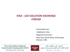 IFAD-LED SOLUTIONS FORUM