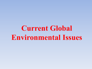 Current Global Environmental Issues