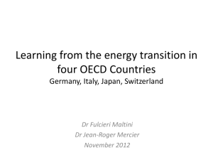 Learning from the energy transition in four OECD Countries