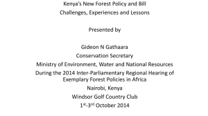 Kenyas New Forest Policy and Bill