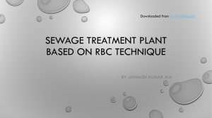 Sewage treatment plant based on rbc technique